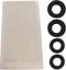 Zero Gravity Chair Replacement Fabric, 17 Inch Wide with 4 Bungee Cord Kit, Repair Cloth for Outdoor Recliner, Wheat