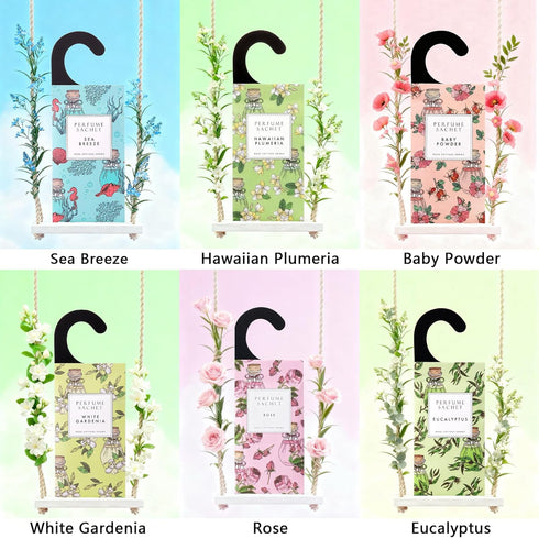12 Packs Closet ROSE COTTAGE Large Baby Powder Hanging Air Freshener Scented Sachets Long Lasting Smell Goods