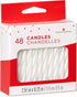 American Greetings Small White Spiral Birthday Candles (48-Count)
