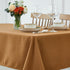 maxmill Weaved Texture Design Harvest Tablecloth, Water Resistant, Wrinkle Free, Rectangle 60 x 84 Inch Amber