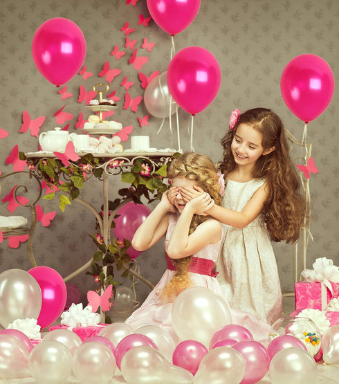 Treasured 36 Metallic Magenta Balloons - Dark & Bright Pink, 12 Inch Latex Balloons