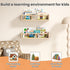 2 Pack 15.7 Inch upsimples Nursery Book Shelves, Floating Bookshelves for Wall, Baby Nursery Decor, Small Solid Wood