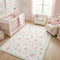 GarveeHome Coquette Pink and Green Bow Rugs for Bedroom Girls, 4x6 Rug
