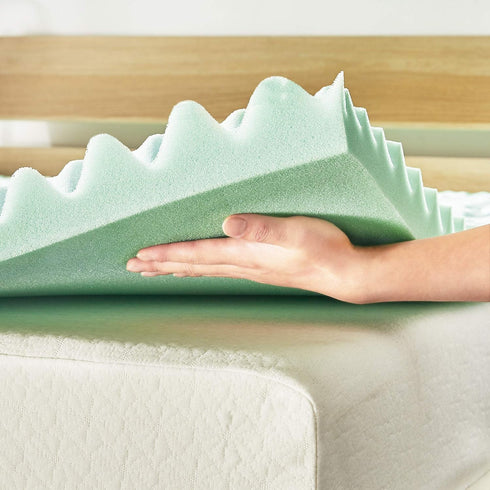 Best Price Mattress Queen Mattress Topper - 1.5 Inch 5-Zone Memory Foam Cooling Pad