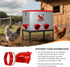 LUIHER 25LB 6 chicken food dispenser no waste chincken feeder Ports Large Capacity Galvanized Metal Poultry Feeder