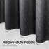 Set 3D 72 72 MitoVilla Black Ombre Shower Curtain with Hooks, Waves Textured Fabric Shower Curtains for Modern Luxury
