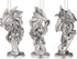 Design Toscano 3 Dragons of The Amesbury Holiday Gemstone Ornament Set, Silver, Christmas
