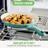 GreenLife 8” Frying Pan Skillet & Silicone Spatula, PFOA/PFAS-Free Ceramic Nonstick Cookware Set (Turquoise)