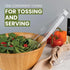 Plasticpro Disposable Plastic Serving Tongs, 12'' Durable Heavy Duty Premium Serving Utensils, Clear Pack of 2