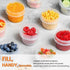 4 Oz 12-Count TUZAZO Small Freezer Containers with Lids BPA Free Small Plastic Food Storage Containers for Snack