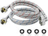 4ft Premium Burst-Proof Stainless Steel Washing Machine Hoses, 90 Degree Elbow Water Connection Inlet Supply Lines