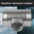 4'' Inch Duct Splitter to 90° Degree, 3 Way Duct Hose Connector for Exhaust Fan