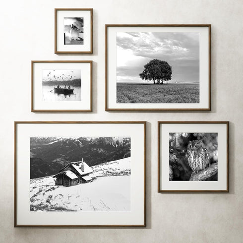 8x10 5x7, Venusmiles Picture Frame, Natural Solid USA-Sourced Walnut Wood Photo Frames with HD Tempered Glass