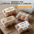 60 6 Count 60PCS HANSGO PCS Plastic Egg Cartons Bulk, with Date Labels, Clear Stackable Egg Holder for Fresh Medium