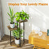 3 Oppro Tier Corner Plant Stand Indoor, Metal Wood Flower Pot Holder Shelf, Multiple Display Rack Square Table