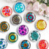 FINDMAG 12 Pcs Cute Glass Fridge Magnets, Strong Heavy Duty Refrigerator Magnets for Kitchen, Office, Home