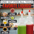 6-Pack 4 oz Set Squeeze Bottles for Liquids with Scale No-Mess Dispensing | Clear Condiment Bottle for Sauces, Oil