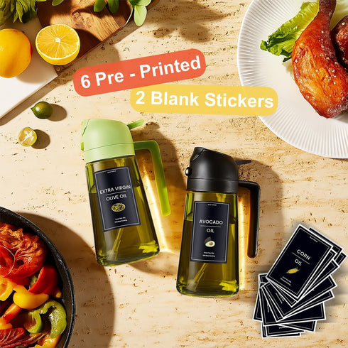 16oz/470ml 2 1 CXINYI - Olive Oil Dispenser for Kitchen with Stickers - in Olive Oil Sprayer for Cooking, Air Fryer