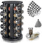 Tianifa Black Countertop Revolving Spice Rack, Empty 20-Jars Rotating Spice Rack Organizer,