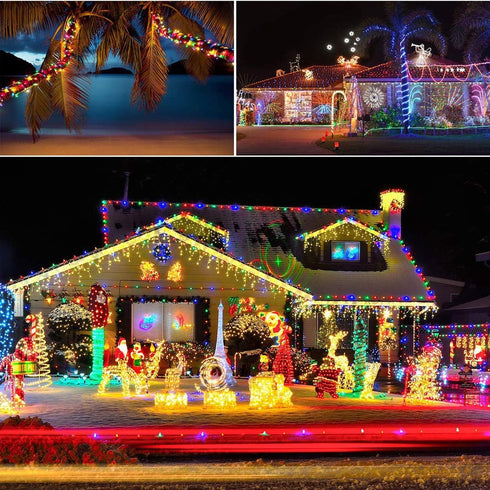 40FT 120 8 LED Rope Lights Battery Operated String Lights LEDs Modes Fairy Lights with Remote Timer Outdoor Decoration