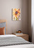 Maxpeuvon Sunflower Wall Art, Yellow Flower Painting Prints for Bathroom, Living Room, Bedroom, Ready to Hang 12x16