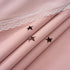 84 Inch 1 Light Pink Curtains Blackout for Girls Bedroom - Aesthetic Star Cutout Double Layer with White Sheer Overlay