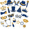 Zonon 24 Pieces Funny Photo Booth Props for Birthday, Graduation, Weddings, Prom, Disco, Mardi Gras Party Supplies,