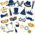 Zonon 24 Pieces Funny Photo Booth Props for Birthday, Graduation, Weddings, Prom, Disco, Mardi Gras Party Supplies,