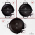 Cast Iron Skillet Set, 8"+10"+12" Frying Pans with Glass Lids and Silicone Handle Holder Covers