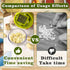 Nokiils 2 Pcs Garlic Press Stainless Steel, Garlic Mincer Crusher with Peeler and Cleaning Brush, Garlic Chopper Mini