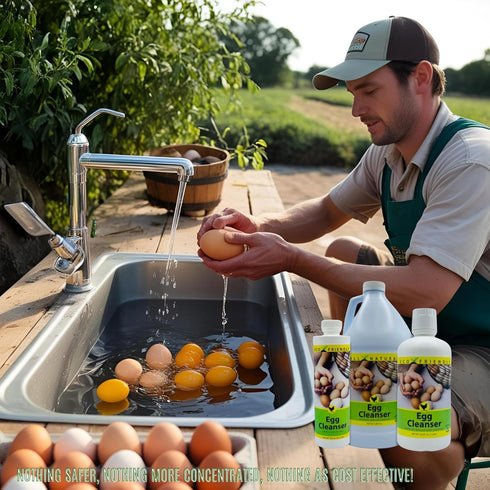 Care Free Enzymes 33.9 oz CareFree Enzymes Egg Washer & Egg Cleaner Natural Enzyme Egg Wash for Fresh Farm Eggs, Safe