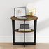 2-Tier Closet, Furinno TIDUR Night Stand, Oval Nightstand with Round Edge Tabletop, Open Shelf Bedside Table, End