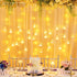 NUPTIO Set of 12 Hanging Glass Globe Candle Holders with LED Tea Lights - 2.36 inch Clear Votive for Party Decoration