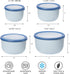 Oggi Prep, Store & Serve Plastic Bowl with See-Thru Lid, Dishwasher, Microwave & Freezer Safe, 4 qt, Blue