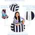 Posh Stuffable Kids Stuffed Animal Storage Bean Bag Chair Cover - Children's Toy Organizer, Medium 27" - Canvas Stripes