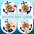 Treela 7 Pcs Cruise Ship Door Decorations Set, Nautical Anchor with Ship Wheel Magnetic Stickers for Refrigerator Decor