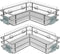 Nieifi Corner Shower Shelves Stainless Steel, Adhesive Shower Caddy Basket Rack with