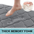 OLANLY Memory Foam Toilet Rugs U-Shaped 24x20, Ultra Soft Non-Slip Thick Bathroom Mat in Dark Grey