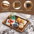 GCWSTJK 17 Inch Acacia Wood Serving Tray with Handles, Large Wooden Tray for Ottoman, Breakfast in Bed, Coffee Table