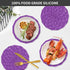 ME.FAN Silicone Trivet Mats - 4 Pack Pot Holders - 7.4'' Thickened Hot Pads for Hot pots, Pans and Dishes, Heat Resistant Silicone Trivet for Table and Counter Top Deep Purple by ME.FAN
