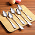5 PCS Stainless Steel Grapefruit Spoons, Serrated Edge Utensil Set with Thick Gauge Handle for Kiwi, Dessert, Citrus