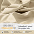 LuxClub 4 PC Full Size Sheet Set, Deep Pockets 16", Wrinkle Free Cooling Sheets, Cream Full