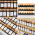 Homerove 36 Pack 4 oz 319 Glass Spice Jars with Bamboo Lids, Empty Square Spice Containers with BlankPrinted Spice