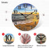 TAHEAT Sunset Beach Waves Wall Clock, Silent Non-Ticking Battery Operated, 14 Inch Decorative Clock for Home