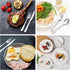 SANTUO Stainless Steel Silverware Set, 12pcs Knives, Spoons, Forks for Home, Kitchen and Restaurant, Mirror Polished &