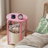 TB01BP093 TUTOTAK Small Side Table, Oval End Table, Night Stand, Bedside Table, Sofa Table with Storage Basket, Living