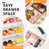 HOUSE DAY 6 PCS Desk Drawer Organizer Bins, Clear 9*6*2" Non-Slip Plastic Organizers for Makeup, Office
