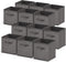 Nestl Foldable 12 Cube Storage Organizer Bins, Grey Fabric Storage Baskets with Handles, 11-Inch for Bedroom, Playroom