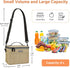 Tirrinia Insulated Lunch Bag, Leakproof Lunch Box for Work, School, Soft Lunchbox for Kids, Adult Cooler Bag, Khaki