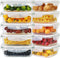 DAS TRUST 10 Pack Glass Meal Prep Containers, Food Storage Bowls with Lids, Lunch Container for Adults, Bento Boxes